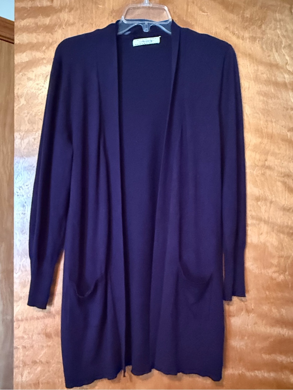 Long Open-Front Women's Cardigan Sweater - navy - Picture 1 of 5
